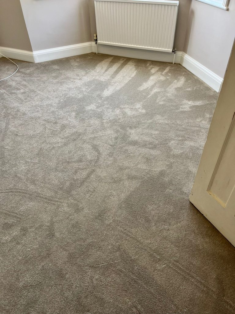Bedroom supply and fit in Cormar’s Zenith carpet, colour Dark Taupe