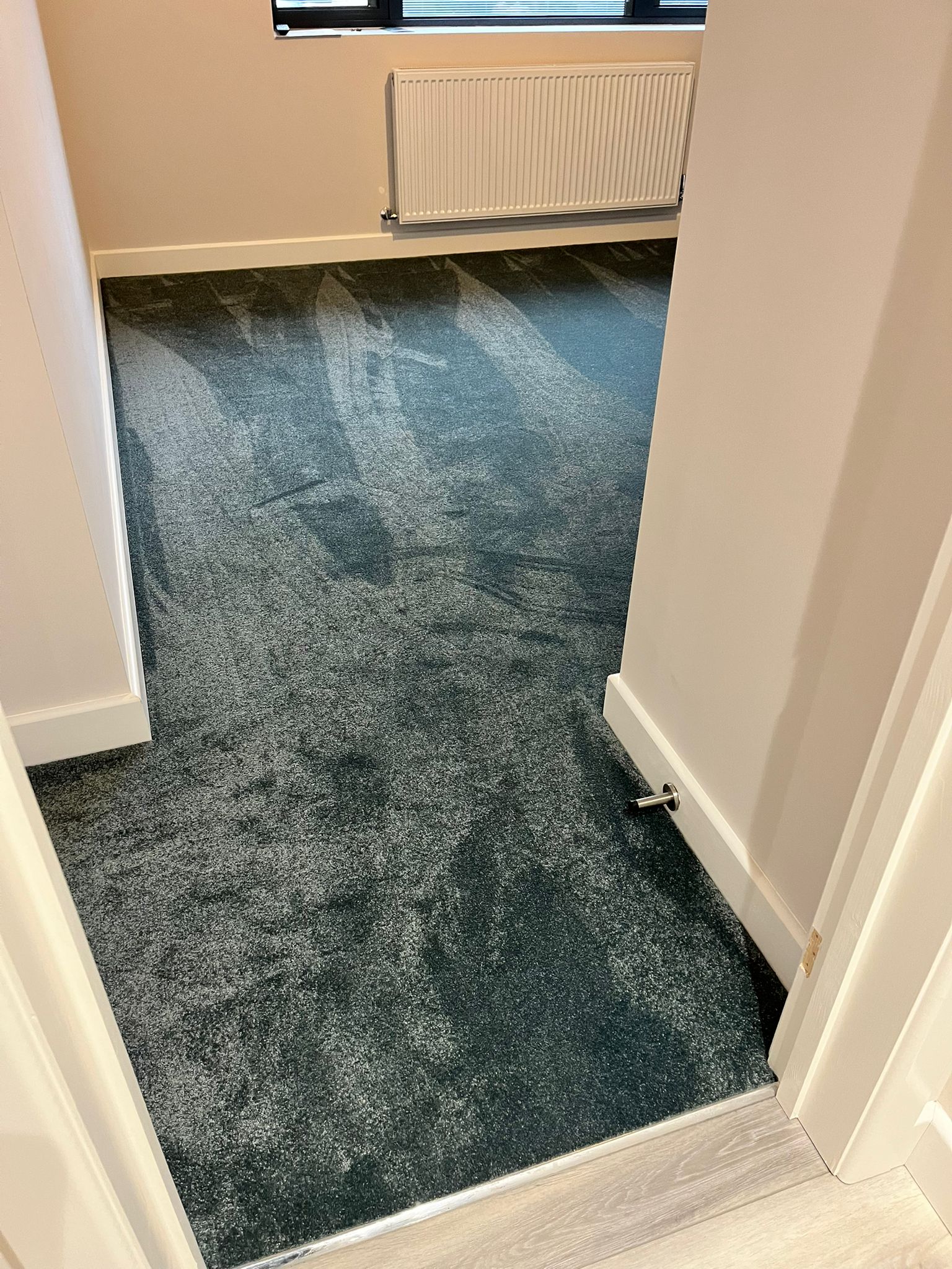 Bedroom and dressing room supplied and fitted in Cormar’s Linwood carpet