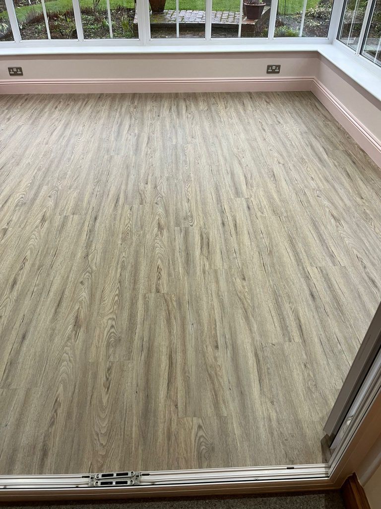 Conservatory supplied and fitted in Polyflor Camaro LVT 01