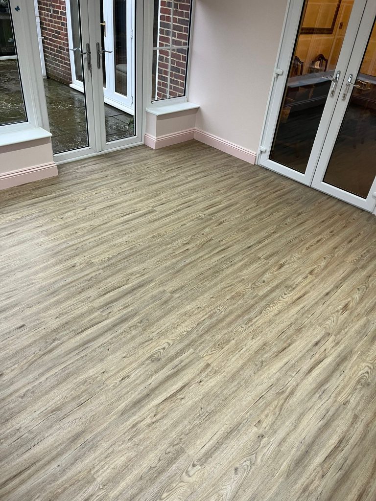Conservatory supplied and fitted in Polyflor Camaro LVT 02