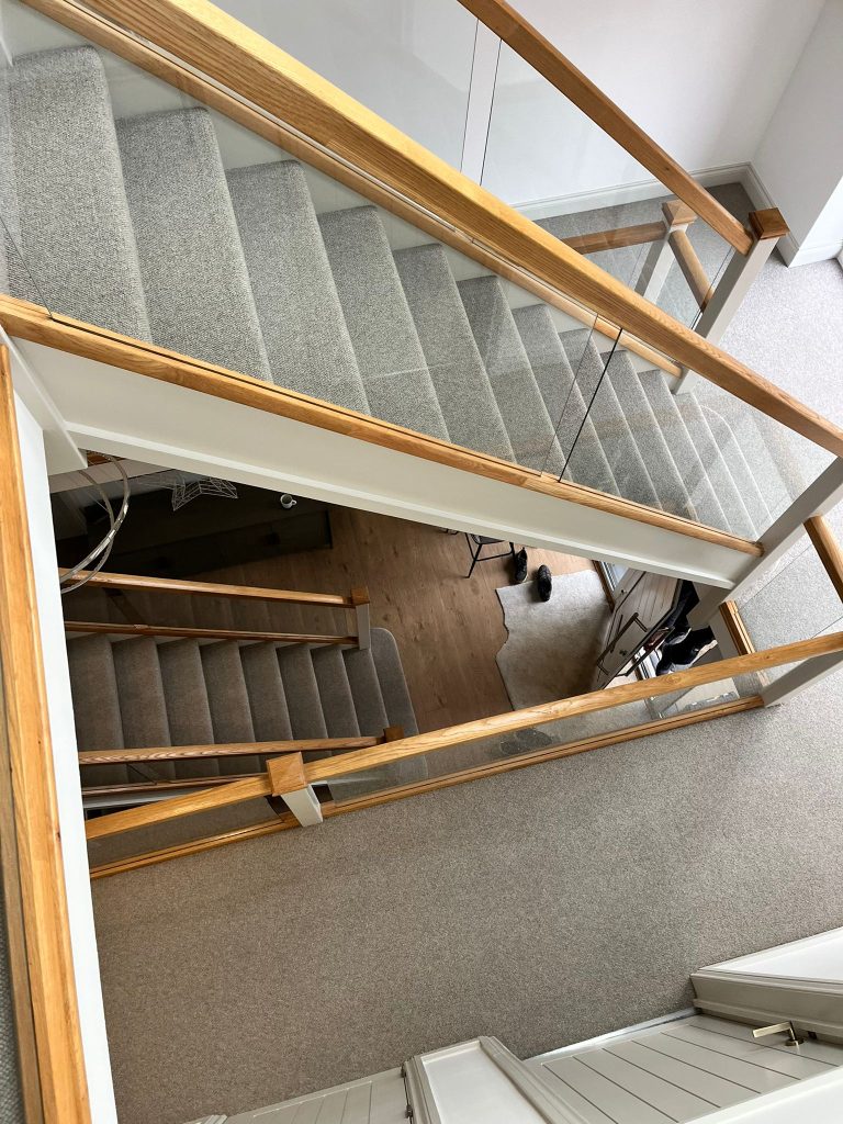 Large landing and two flights of stairs supplied + fitted in Cormar’s 06
