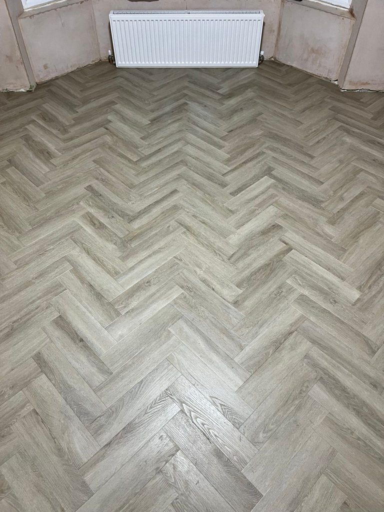 Tv room supplied and fitted in Textures LVT 01