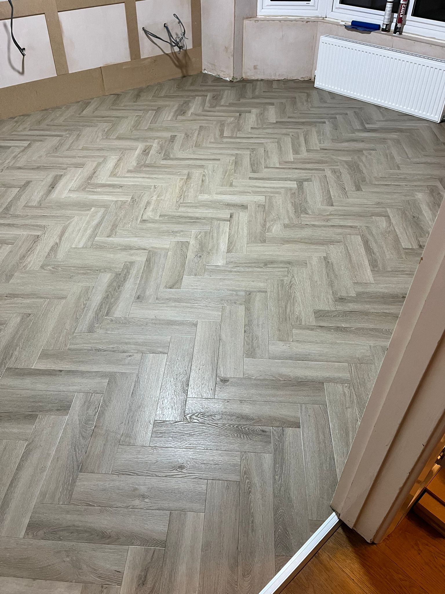 Tv room supplied and fitted in Textures LVT Luxury Vinyl Tiles