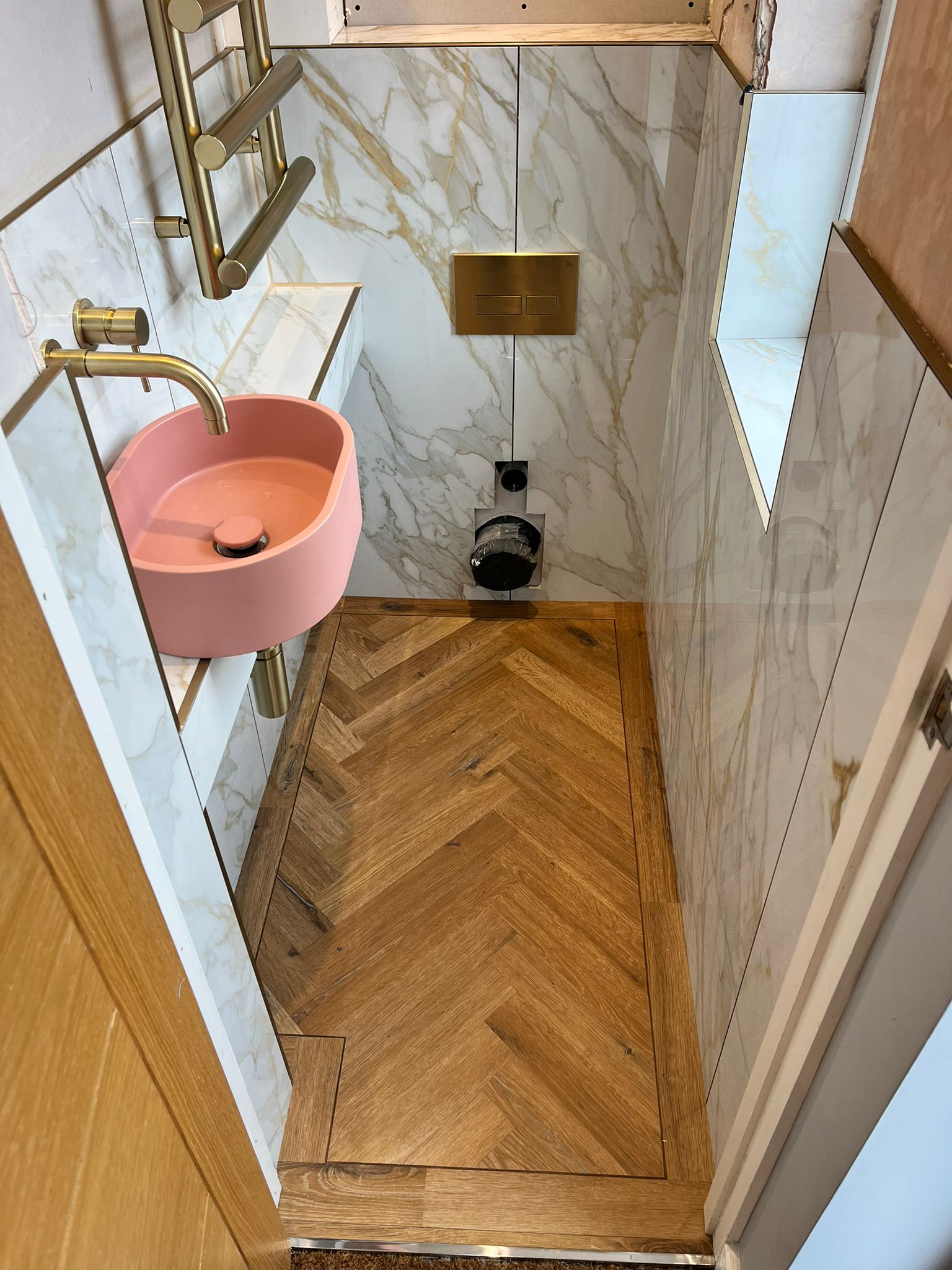 Hallway and WC in Karndean Knight Tile Herringbone LVT