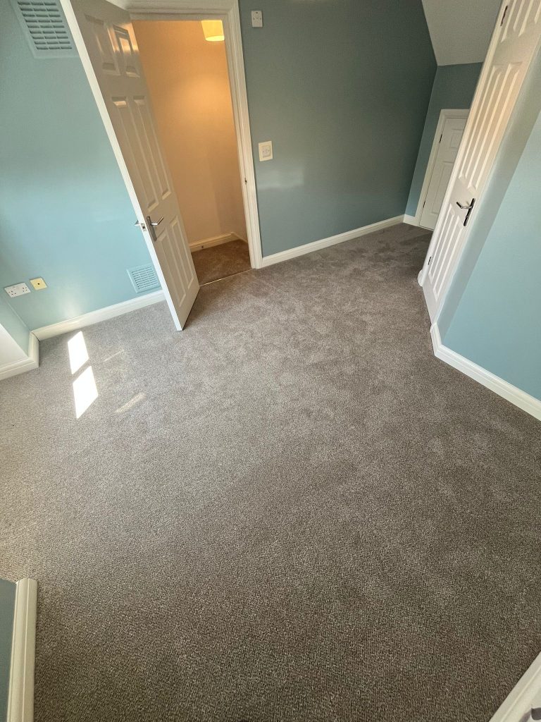 2 flights of stairs 2 landings 2 bedrooms and a study supplied and fitted in Cormar Carpets Primo Tweeds