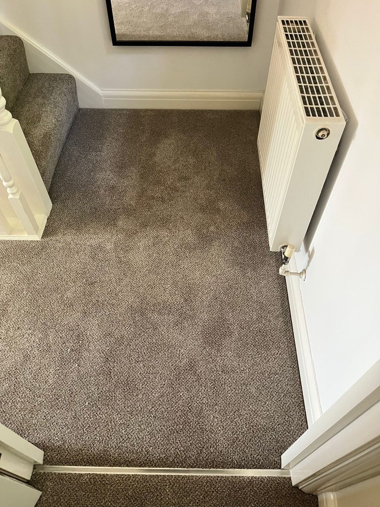 2 flights of stairs 2 landings 2 bedrooms and a study supplied and fitted in Cormar Carpets Primo Tweeds