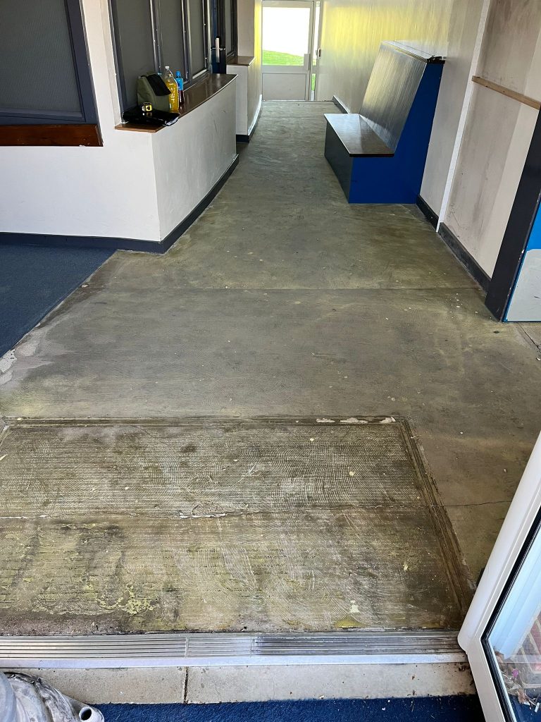 School work - Supa Cord commercial stick down carpet and 2 entrance mats.