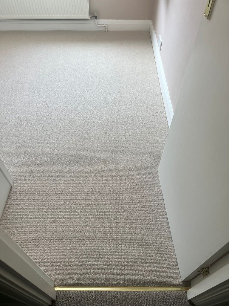 Bedroom supplied and fitted in Cormar Carpets Pimlico Looped pile.