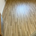 Nursing home residents room and sluice room supplied and fitted in Polysafe Wood FX safety flooring. Floor was prepared using a latex smoothing compound. Old floor was uplift and disposed of.